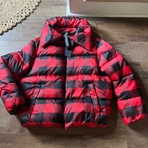 ❌SOLD❌NWT Kendall & Kylie Buffalo Check Puffer Jacket L